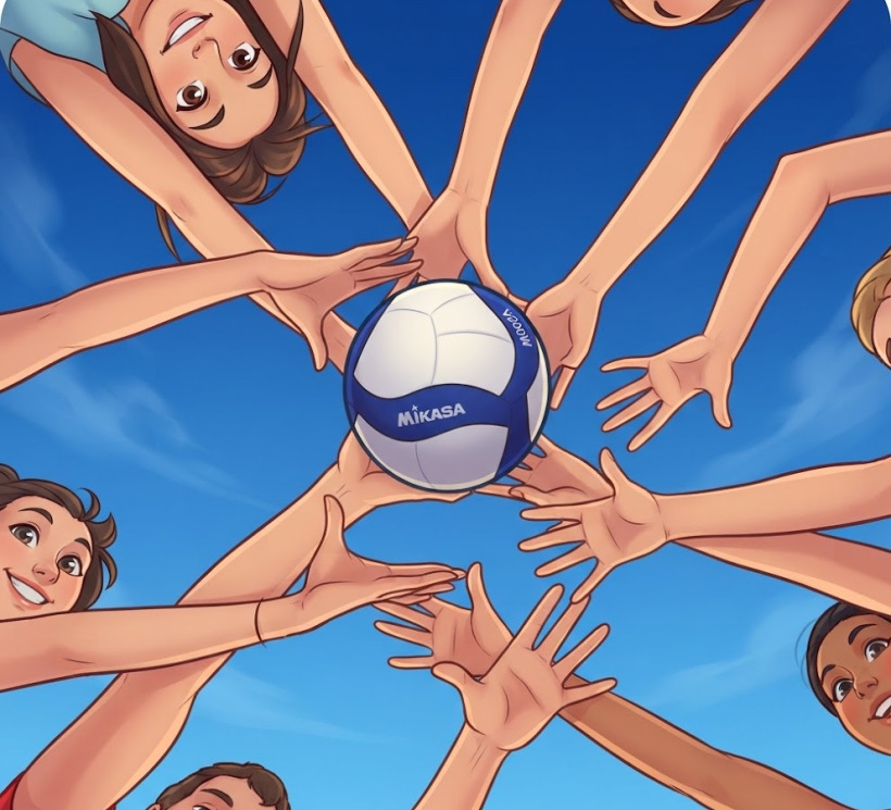 school volleyball training gym